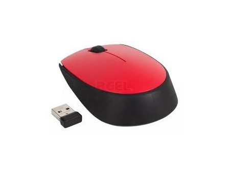 MOUSE INALAMBRICO LOGITECH M170 NEGRO/ROJO ...