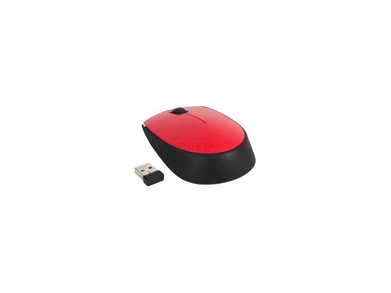 MOUSE INALAMBRICO LOGITECH M170 NEGRO/ROJO ...