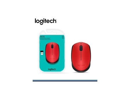 MOUSE INALAMBRICO LOGITECH M170 NEGRO/ROJO ...