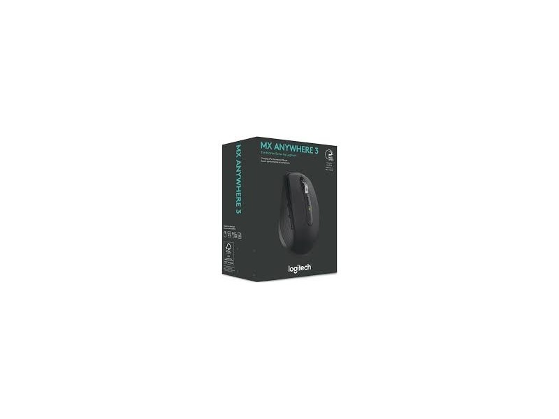 Mouse compacto de alto desempeño Logitech MX Anywhere 3 Black