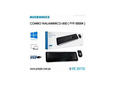 Combo Teclado + Mouse Multimedia 850 Inalámbrico