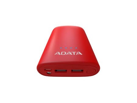 POWERBANK Cargador portátil Adata P10050V Rojo - AP10050V-DUSB-CRD