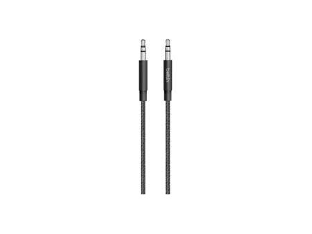 Cable auxiliar, 3 pies (negro)