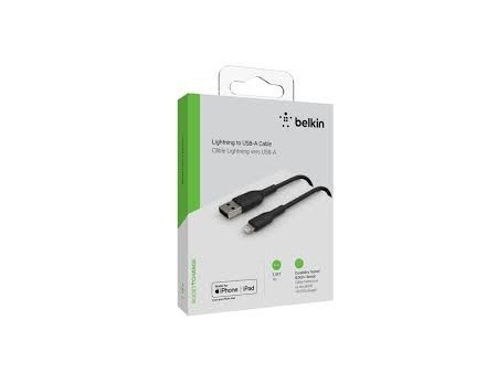 Cable Lightning a USB-A BOOST↑CHARGE™ (15 cm, negro)