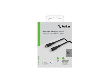 Cable trenzado Lightning a USB-A BOOST↑CHARGE™ (15 cm, negro)