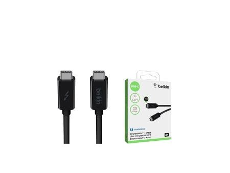 Cable Thunderbolt 3 (USB-C a USB-C) (3,3 pies/1 m) (USB tipo C)