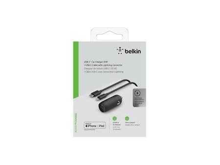 Cargador de coche USB-C de 30 W + cable USB-C a Lightning