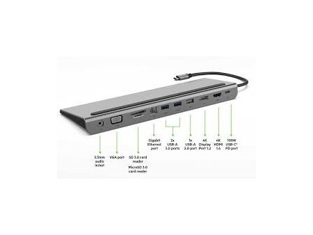 Base de acoplamiento USB-C multipuerto 11 en 1