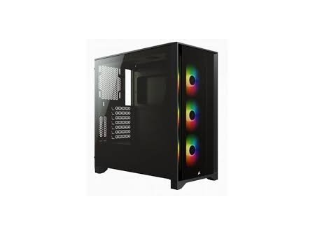 Chasis ATX semitorre con cristal templado iCUE 4000X RGB, negro