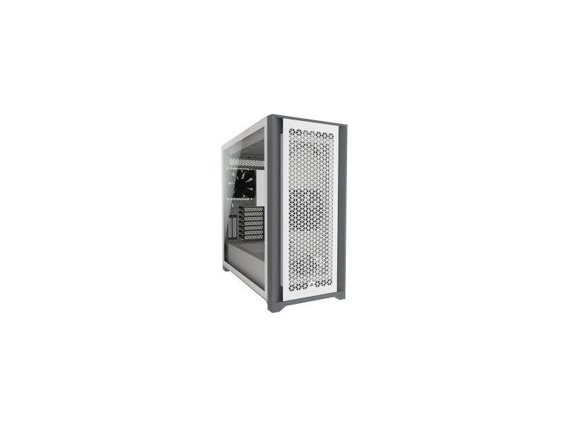 Chasis de PC ATX semitorre con cristal templado 5000D AIRFLOW, blanco