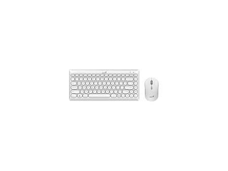 COMBO TECLADO  + MOUSE GENIUS LUXEMATE Q8000 TKL WIRELESS USB MULTIMEDIA SP WHITE