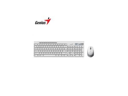 COMBO TECLADO GENIUS + MOUSE SLIMSTAR 8230 WIRELESS/BLUETOOTH MULTIMEDIA WHITE