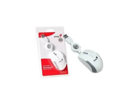 Mouse Genius Micro Traveler V2 Alámbrico USB/Blanco