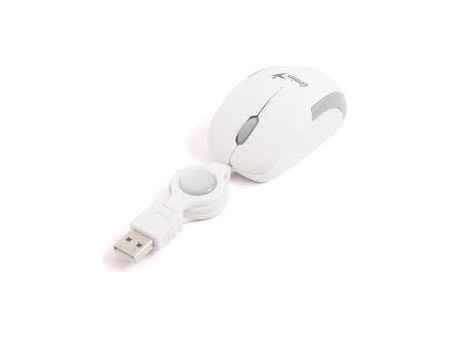 Mouse Genius Micro Traveler V2 Alámbrico USB/Blanco