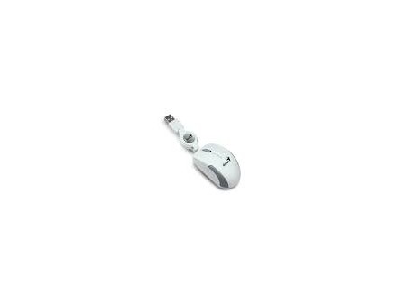 Mouse Genius Micro Traveler V2 Alámbrico USB/Blanco