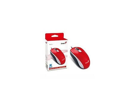 Mouse Genius DX110 óptico, USB. Color Rojo