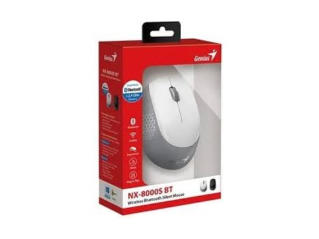 MOUSE INALÁMBRICO GENIUS NX-8000S SILENCIOSO BLANCO