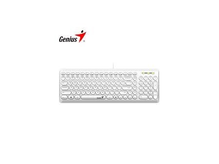 TECLADO ALÁMBRICO GENIUS SLIMSTAR Q200 BLANCO