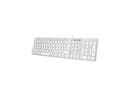 TECLADO ALÁMBRICO GENIUS SLIMSTAR 126 BLANCO