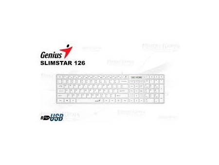 TECLADO ALÁMBRICO GENIUS SLIMSTAR 126 BLANCO