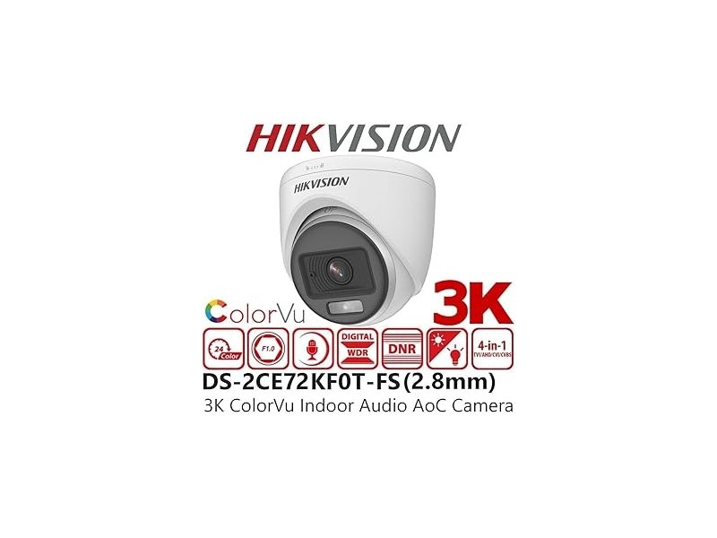 Camara 3K ColorVu Audio Fixed Turret